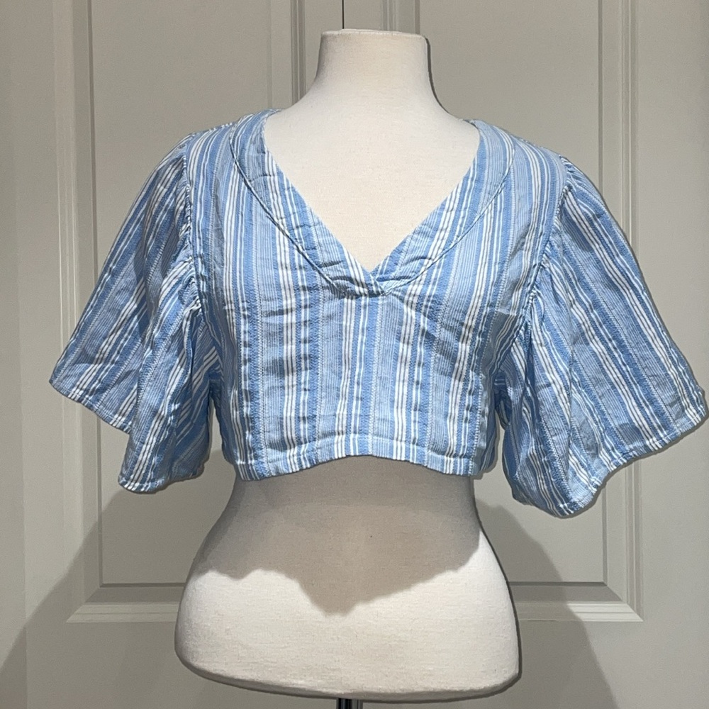 Flutter Sleeve Cropped Top